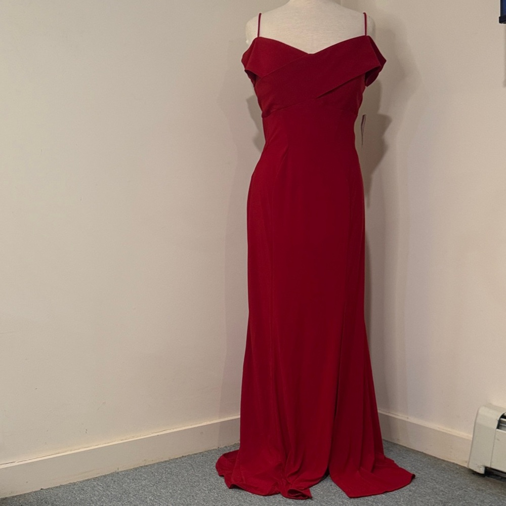 Night Way Collections Strapless Red Gown